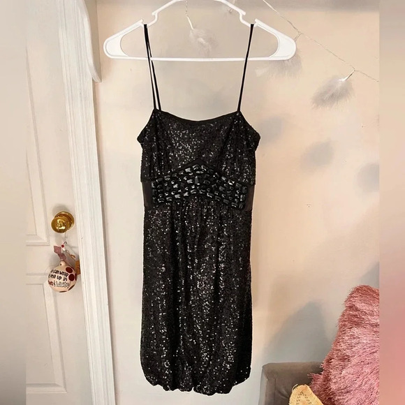 FINAL PRICE Cache Sequined Cocktail Dress - Picture 1 of 7